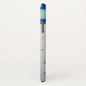 Elegante blauwe Peacock aquarel Dank u Case-Mate iPhone Case (Achterkant / rechts)