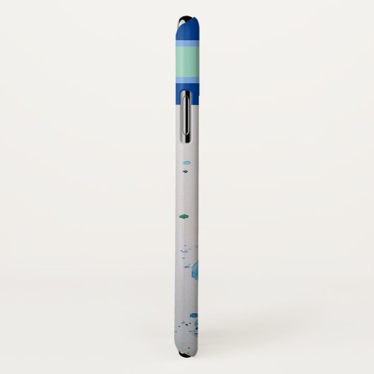 Elegante blauwe Peacock aquarel Dank u Case-Mate iPhone Case (Achterkant / rechts)