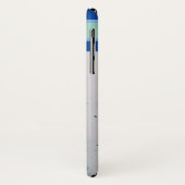 Elegante blauwe Peacock aquarel Dank u Case-Mate iPhone Case (Achterkant/links)