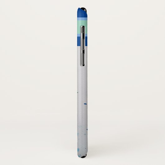 Elegante blauwe Peacock aquarel Dank u Case-Mate iPhone Case (Achterkant/links)