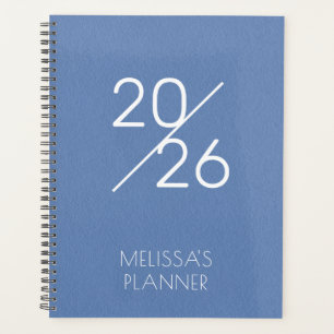 Elegante Blauwe Persoonlijke 2026 Planner