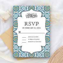 Elegante Blauwe Perzische Mozaïek Islamitische Mos