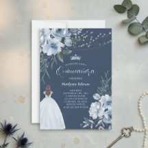 Elegante Blauwe Princess Quinceañera