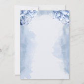 Elegante blauwe Quinceañera uitnodiging (Achterkant)