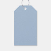 Elegante Blauwe Religieuze Kruis Jongen Eerste Com Cadeaulabel (Achterkant)
