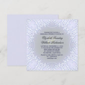 Elegante blauwe repetitie dineruitnodigingen kaart (Voorkant / Achterkant)