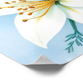 Elegante Blauwe Roos Bloemen Art Print (Hoek)