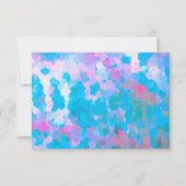 Elegante Blauwe Roze Cirkels Waterverf Bruiloft Save The Date (Achterkant)