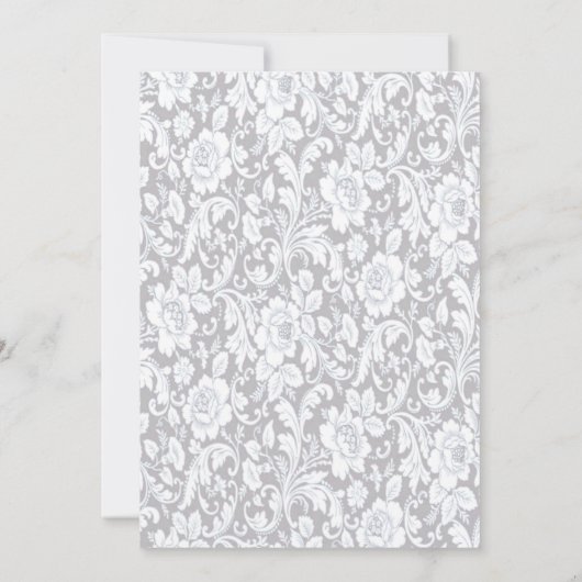 Elegante Blauwe Rozen Huwelijksreactiekaart Kaart (Achterkant)