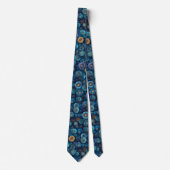 Elegante Blauwe Safferiet Ammoniet Fossiel Stropdas (Voorkant)
