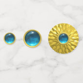 Elegante Blauwe Safferiet Edelstenen Confetti (Achterkanten)