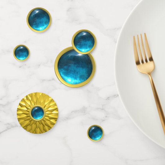 Elegante Blauwe Safferiet Edelstenen Confetti (Groep)