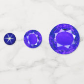Elegante Blauwe Safferiet Edelstenen Confetti (Voorkanten)