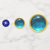 Elegante Blauwe Safferiet Edelstenen Confetti (Achterkanten)