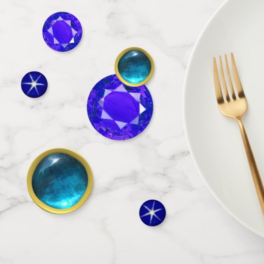 Elegante Blauwe Safferiet Edelstenen Confetti (Groep)