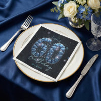 Elegante Blauwe Saffier Glans Mozaïek 60e Verjaard