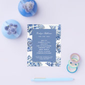 Elegante blauwe schelpen flyer (Enkel)