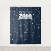 Elegante, blauwe School Reunion Photobooth achterg Wandkleed (Voorkant)