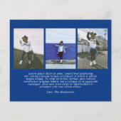 Elegante Blauwe Script Foto Budget Kerstkaart (Achterkant)