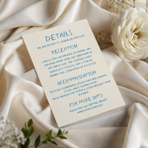 Elegante Blauwe Script Typografie Huwelijksdetails