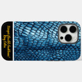 Elegante blauwe slangenhuid, kunst van de natuur Case-Mate iPhone case (Achterkant (horizontaal))