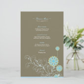 Elegante Blauwe Sneeuw Bloem wervelt Winter Bruilo (Staand voorkant)