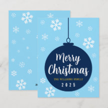 Elegante Blauwe Sneeuwvlok Kerstvakantie 