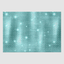 Elegante Blauwe Stip Metallic Glitter Patroon Tissuepapier