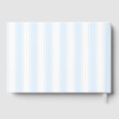 Elegante Blauwe Strepen Gastenboek (Achterkant)