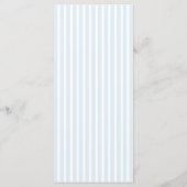 Elegante Blauwe Strepen Trouwmenu Menu (Achterkant)