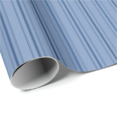 Elegante blauwe strepen wikkel papier rol (Rol Hoek)