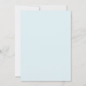 Elegante Blauwe Strik Baby Shower Kaart (Achterkant)