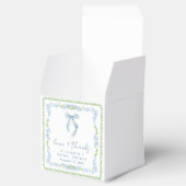 Elegante Blauwe Strik Bruidsdouche Bedankt Bedankdoosjes (Geopend)