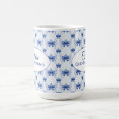 Elegante Blauwe Strik Bruidsdouche Koffiemok (Center)