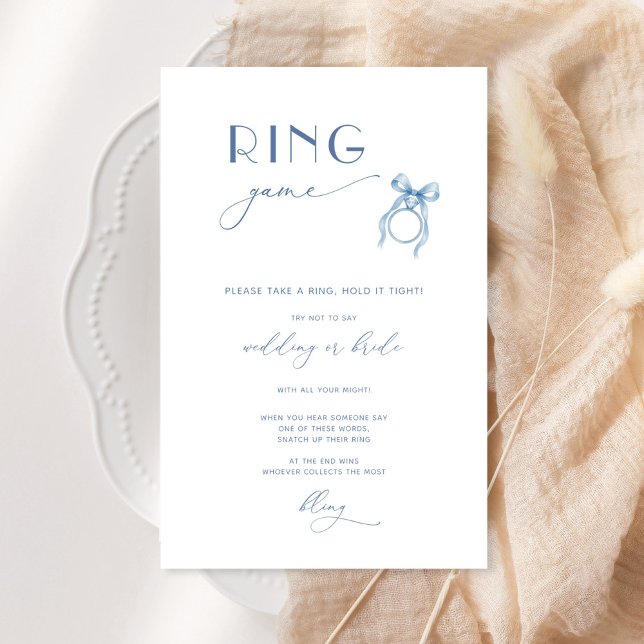 Elegante Blauwe Strik Ring Spel Bruiloft (Creator heeft geüpload)