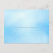 Elegante Blauwe Sweet Sixteen Save The Date Briefkaart (Achterkant)