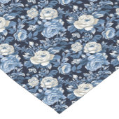 Elegante Blauwe terwijl rozen betegelde Trouw Korte Tafelloper (Hoek)