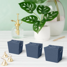 Elegante Blauwe Textuur Cadeau Dozen voor Afhalen Bedankdoosjes