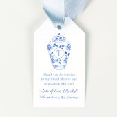 Elegante Blauwe Toekomst Mrs Monogram Bruidsmeisje Cadeaulabel