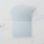 Elegante Blauwe Toile Bloemige Bedankkaart (Binnen)