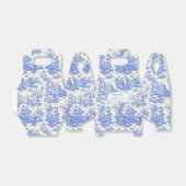 Elegante blauwe toile de jouy Bruidsdouche Bedankdoosjes (Uitgevouwen)