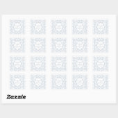 Elegante blauwe toile-kampp sticker (Vel)