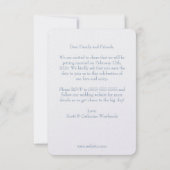 Elegante Blauwe Trouwkaart 'Save the Date' Kaart (Achterkant)