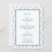 Elegante Blauwe Tuin Wedding Bar Menu Sign (Voorkant)