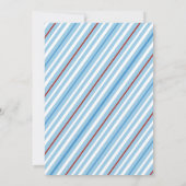 Elegante Blauwe Vakantie Witte Olifant Gift Exchan Kaart (Achterkant)