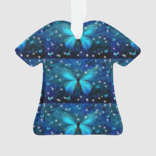 Elegante Blauwe Vlinder Ornament