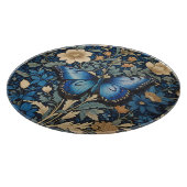 Elegante blauwe vlinder William Morris Geïnspireer Snijplank (Hoek)