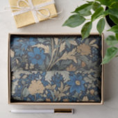 Elegante blauwe vlinder William Morris Geïnspireer Tissuepapier (Geschenk)