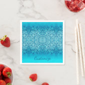 Elegante Blauwe Vorst Glans Servetten 2 (Insitu)