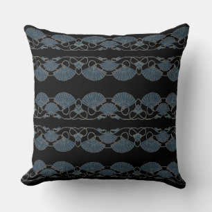Elegante Blauwe Waier Kussen